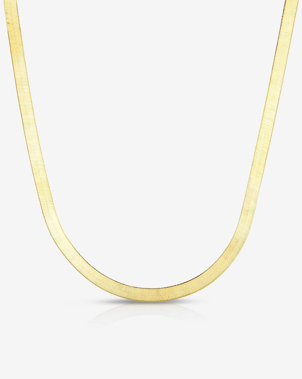 Ring Concierge Herringbone Chain Necklace 14k Yellow Gold