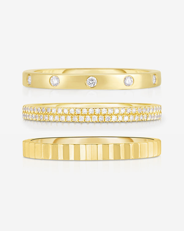 Sparkle Stack Trio Set with "Save $150" badge