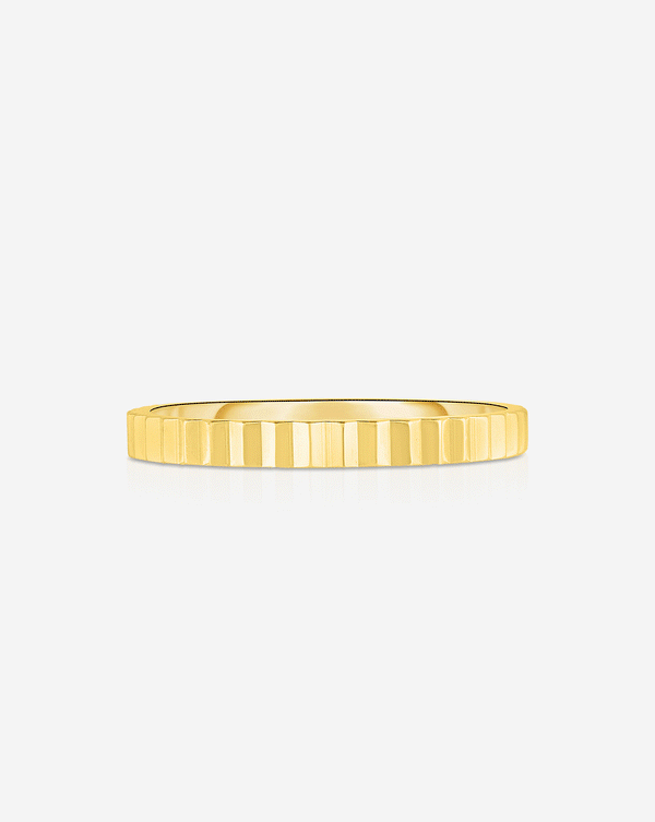 Fluted Gold Stackable Ring in 3 sizes video