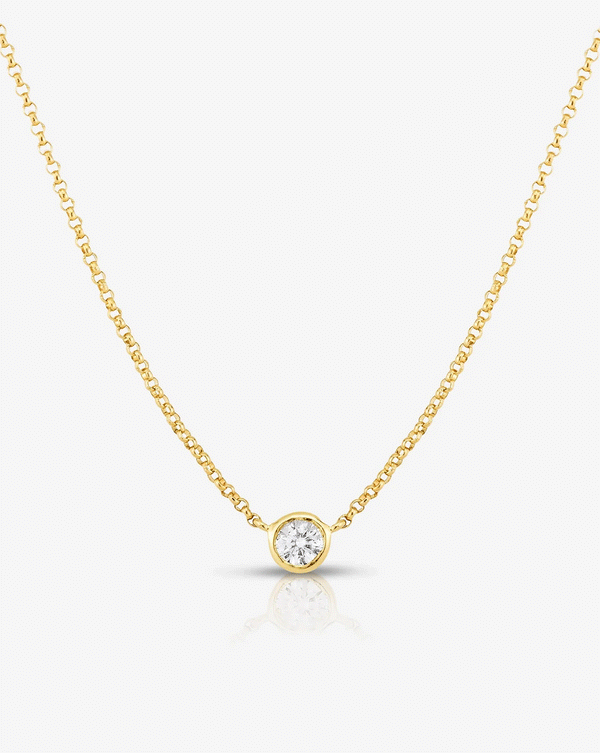 Ring Concierge Mixed Shapes Diamond Pendant Necklace 14kt Yellow Gold