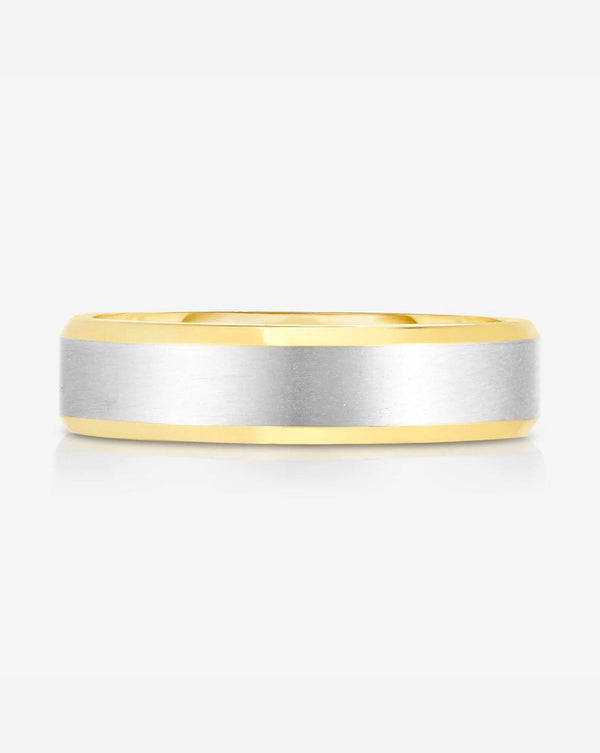 4 mm Contrast + Beveled Wedding Band