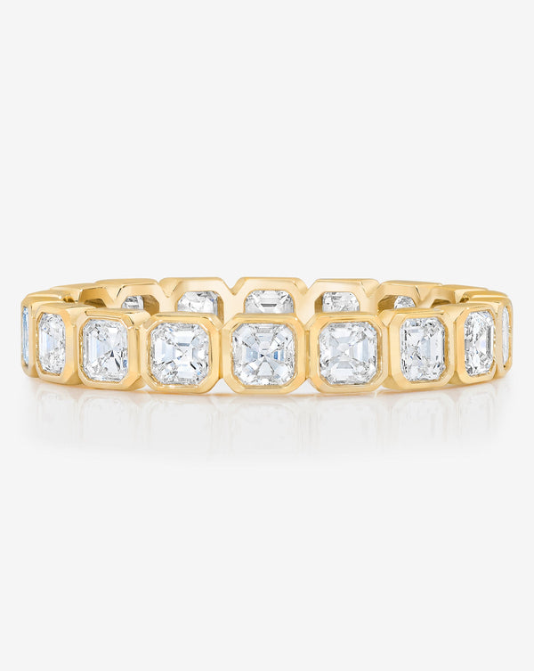 Lab Diamond Asscher Bezel Eternity Band