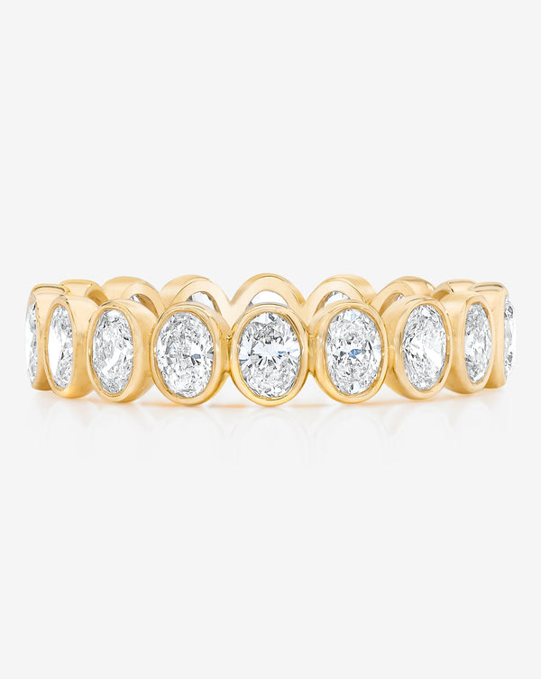 Lab Diamond Oval Bezel Eternity Band