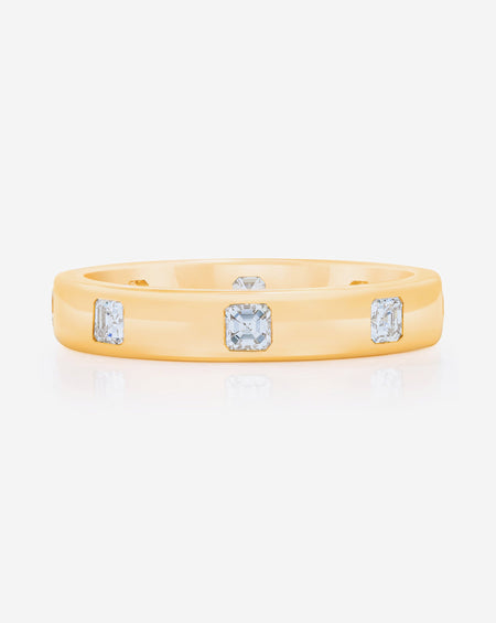 Asscher Luxe Inlay Eternity Band