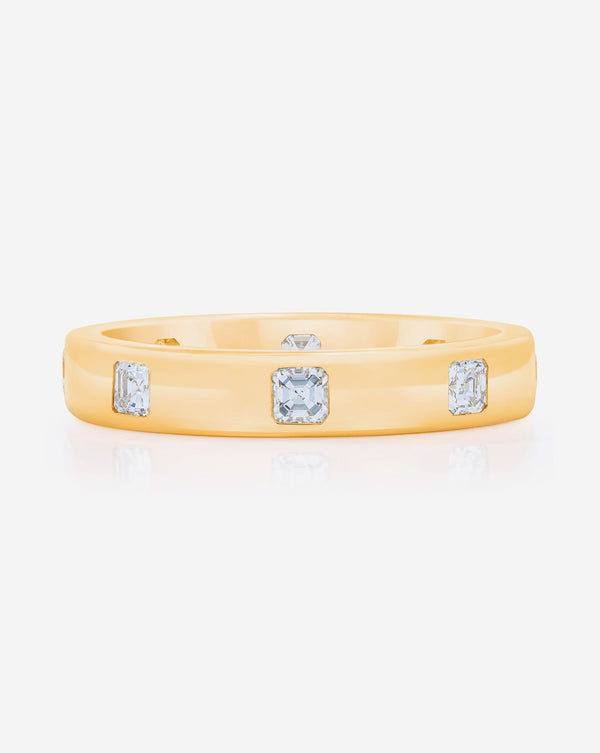 Asscher Luxe Inlay Eternity Band
