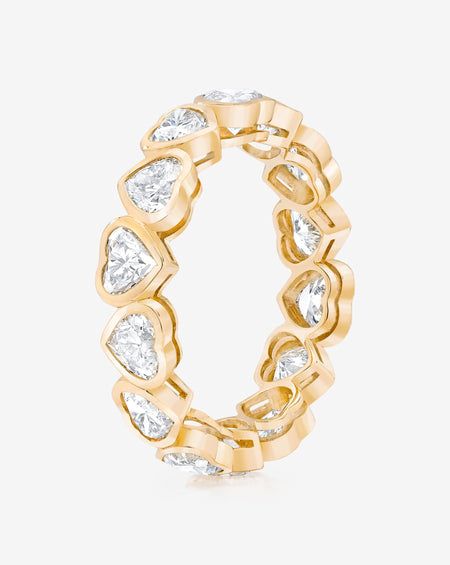 Heart Bezel Eternity Band