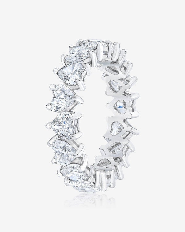 Lab Diamond Heart Eternity Band