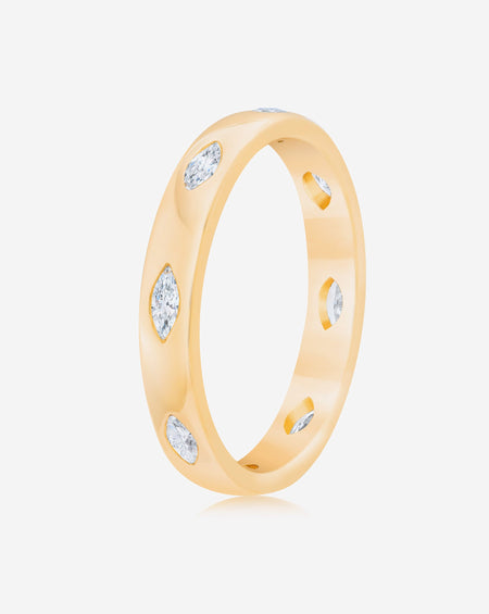 Marquise Luxe Inlay Eternity Band