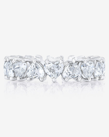 Lab Diamond Heart Eternity Band