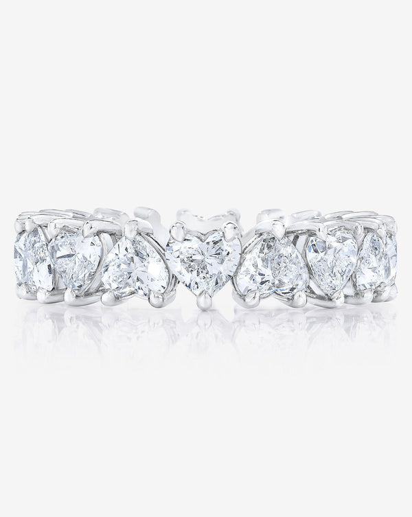 Lab Diamond Heart Eternity Band