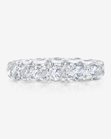 Bridal Wedding Bands Platinum / 3 Sideways Oval Eternity Band