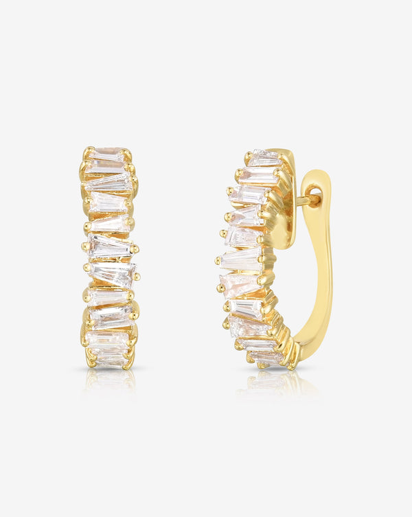 Baguette Diamond Statement Earrings