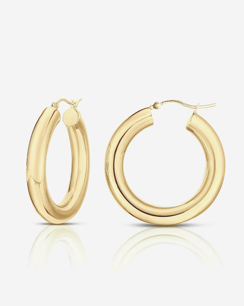 Earrings - ⁄ - 5 mm Gold Tube Hoops