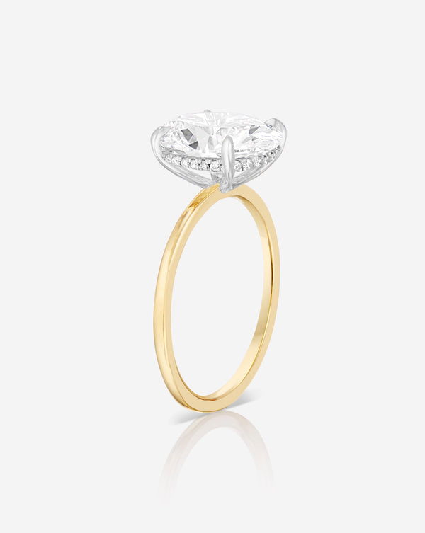 3.19 Oval Lab Diamond in Whisper Thin® Hidden Halo