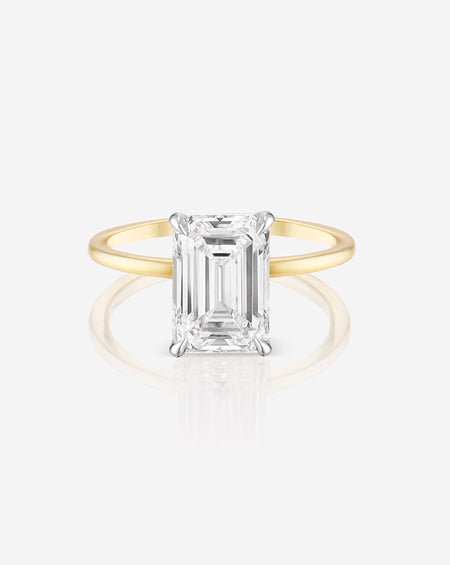3.62 Emerald Lab Diamond in Whisper Thin® Hidden Halo