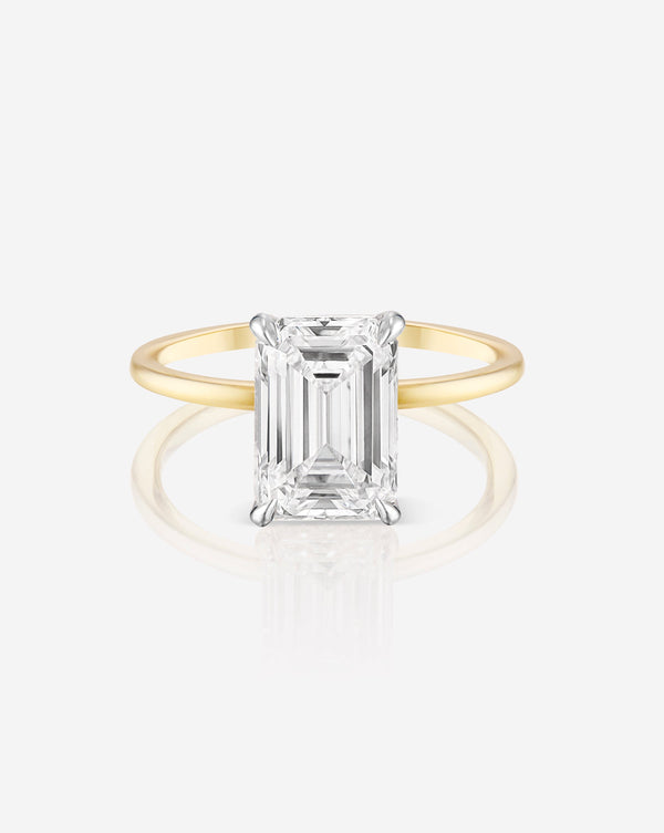 3.62 Emerald Lab Diamond in Whisper Thin® Hidden Halo