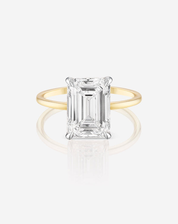 4.02 Emerald Lab Diamond in Whisper Thin® Hidden Halo
