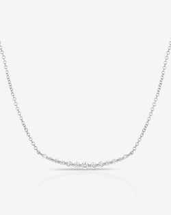 Ring Concierge Necklaces 14k White Gold Graduated Single Prong Diamond Necklace