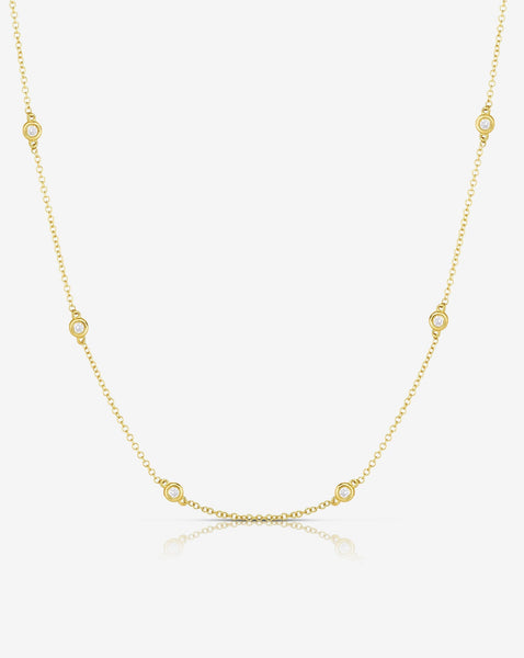 Diamond bezel station necklace Clearance