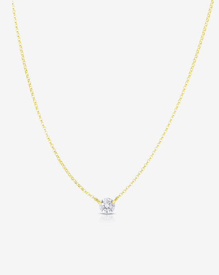 Half Carat Floating Diamond Necklace