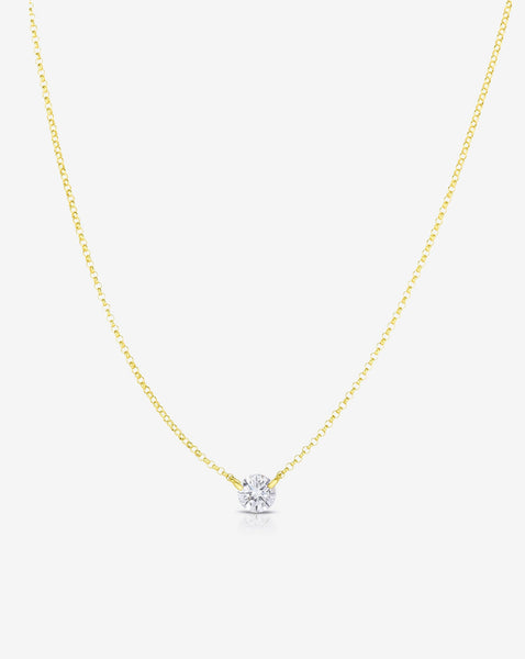 Diamond necklace on gold chain Outlet