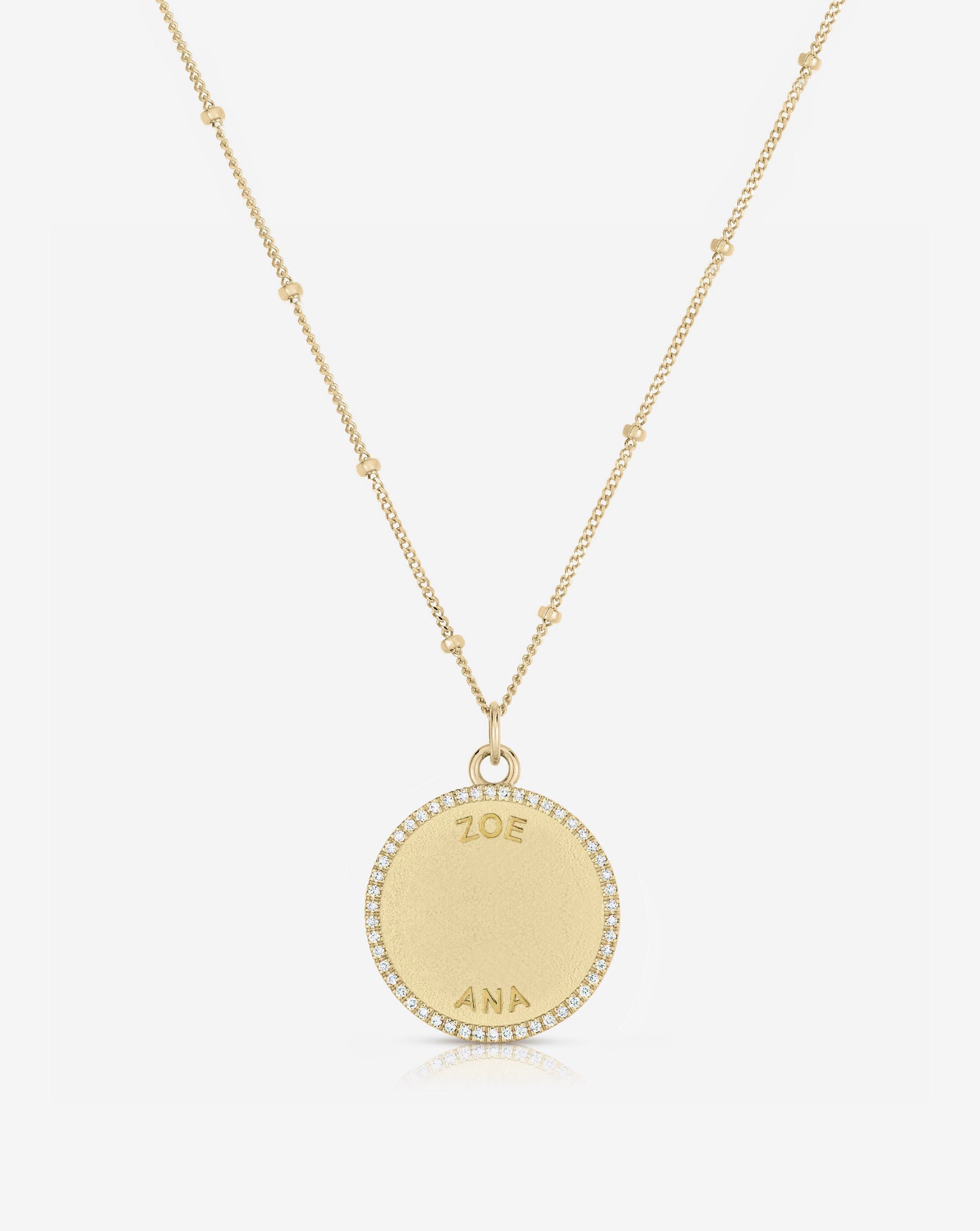 Ring Concierge Necklaces 14k Yellow Gold Personalized Medallion Necklace