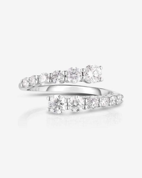 Ring Concierge Rings 14k White Gold / 5 Graduated Diamond Wrap Ring