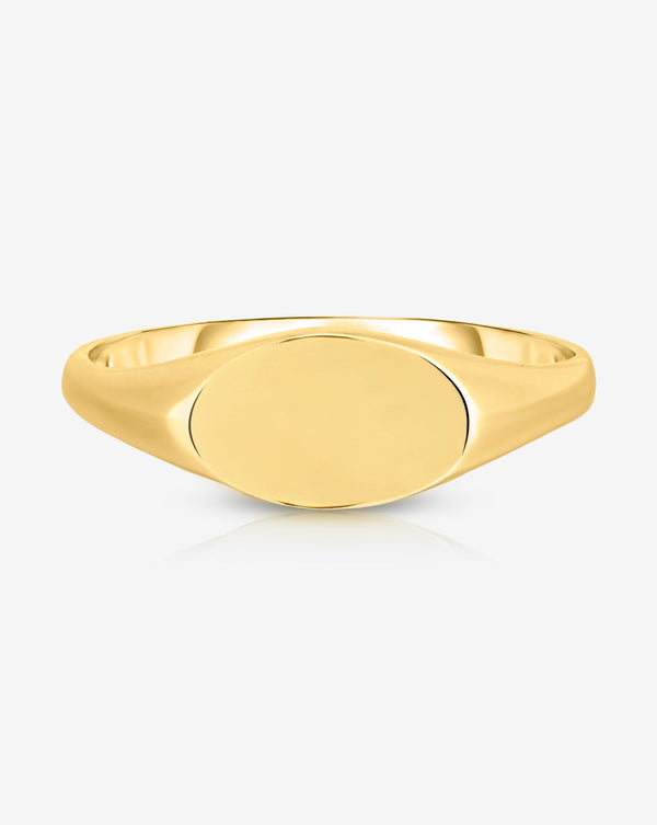 Ring Concierge Rings 14k Yellow Gold / 2 Engravable Gold Signet Ring - blank without engraving