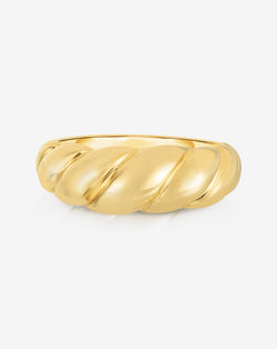 Ring Concierge Rings 14k Yellow Gold Golden Croissant Ring - flat image