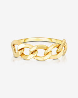 Ring Concierge Rings Flexible Gold Curb Chain Ring