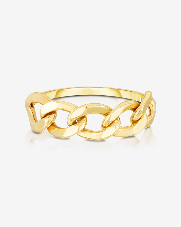 Ring Concierge Rings Flexible Gold Curb Chain Ring