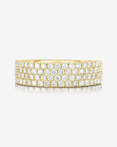 Four Row Stackable Pavé Ring