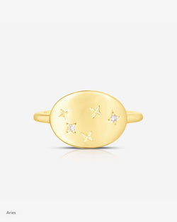 Ring Concierge Rings Zodiac Constellation Signet Ring - ARIES