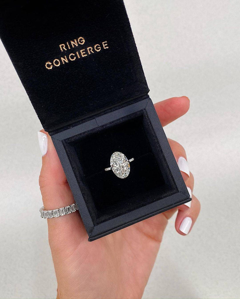 1.75 Carat emerald cut Moissanite Halo Bridal Set in 18k White Gold Ov –  shygems.com