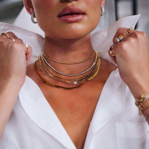 Gold Filled Herringbone Chain Necklace - Konani– ke aloha jewelry