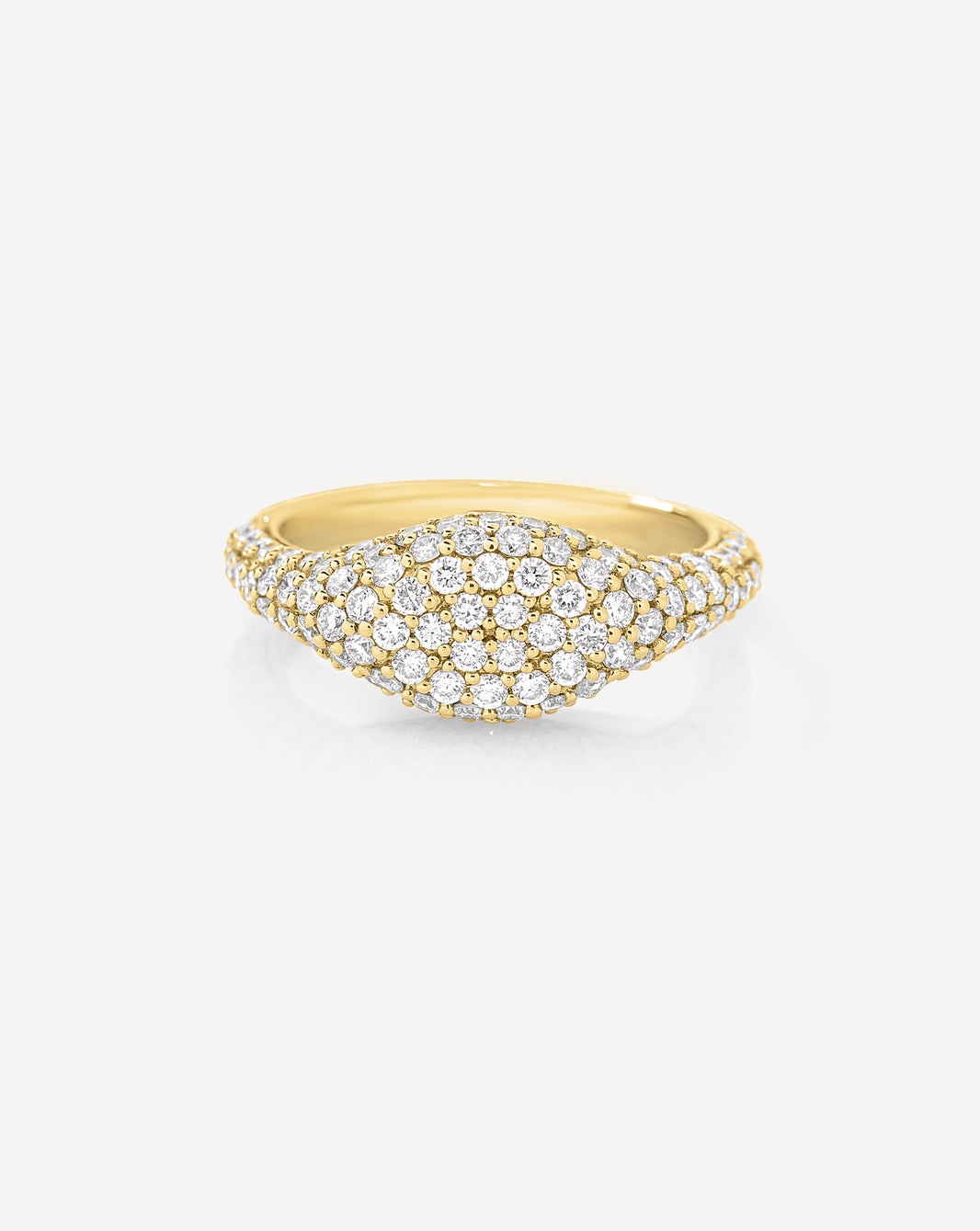 Pavé Lab Diamond Signet Ring