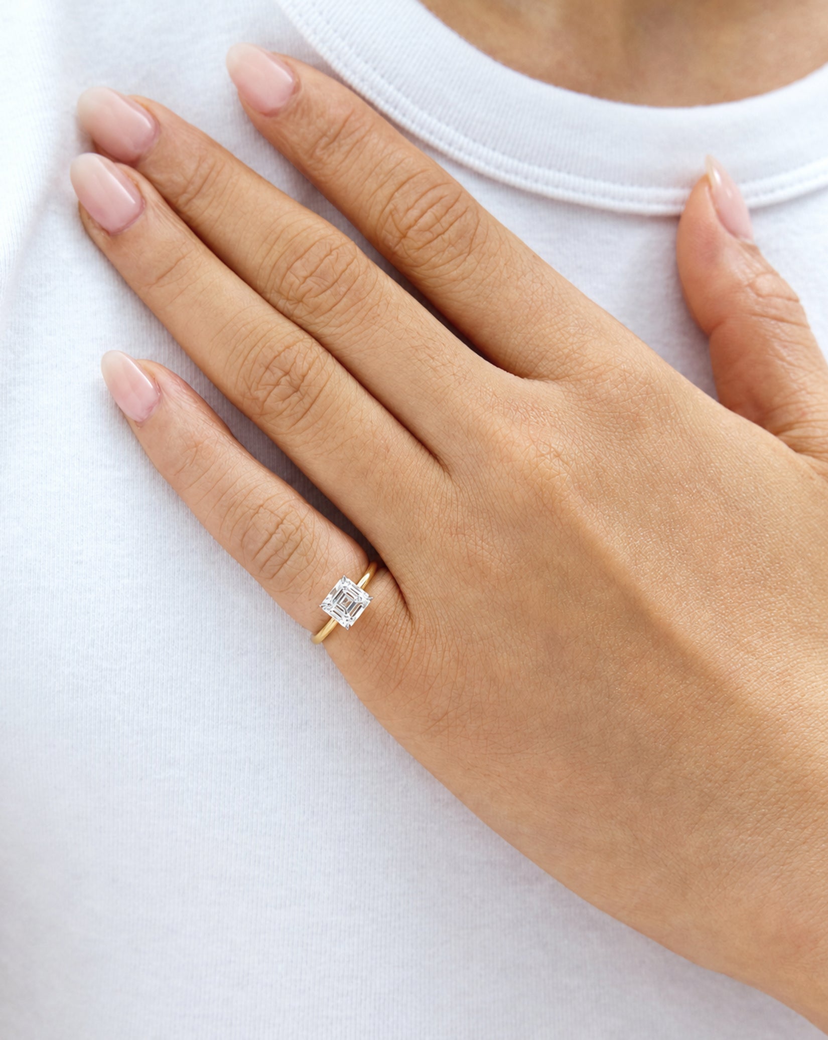 Asscher Lab Diamond Pinky Ring | Ring Concierge