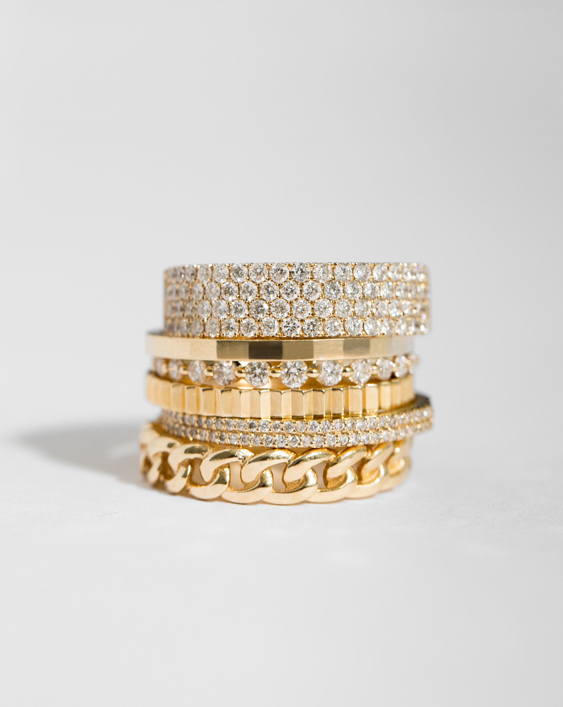 Four Row Stackable Pavé Ring – Ring Concierge