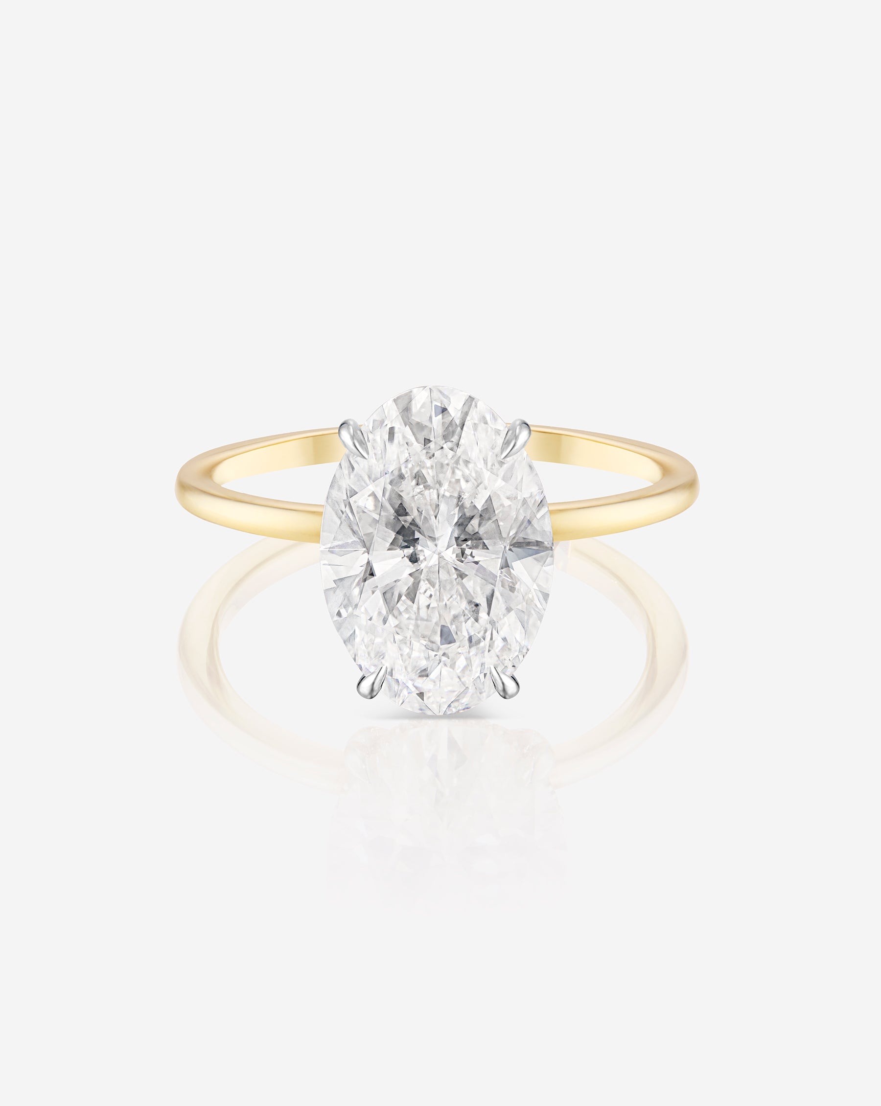 3.67 Lab Grown Oval Whisper Thin® Hidden Halo