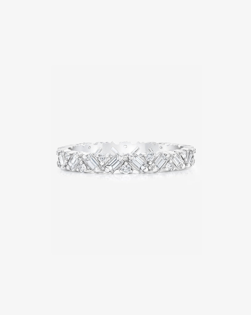 Baguette Cluster Eternity Band