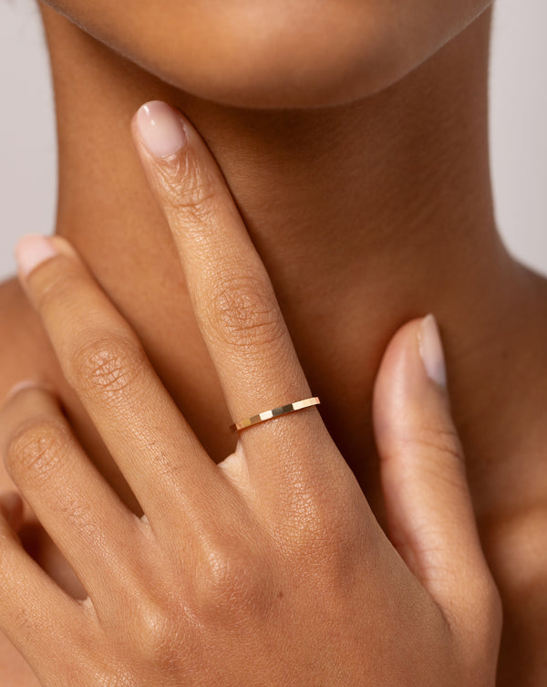 Faceted Stackable Ring on model