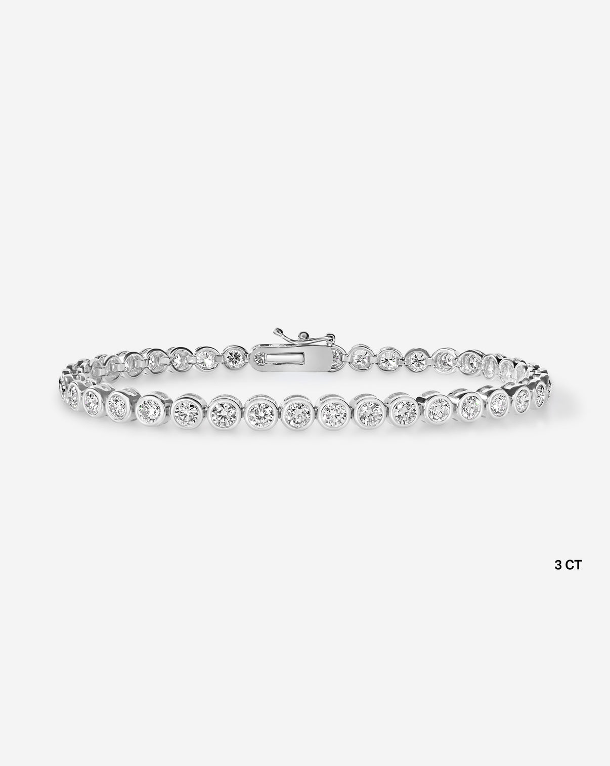 Ring Concierge Bezel Diamond Tennis Bracelet 14k white gold 3