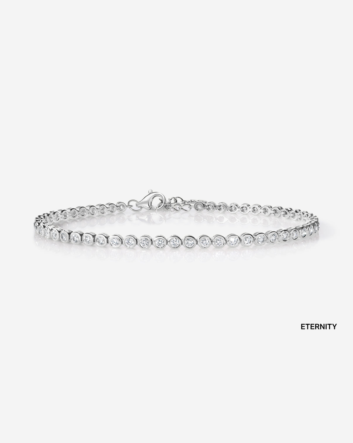Bezel Mini Diamond Eternity Tennis Bracelet 40652949782616