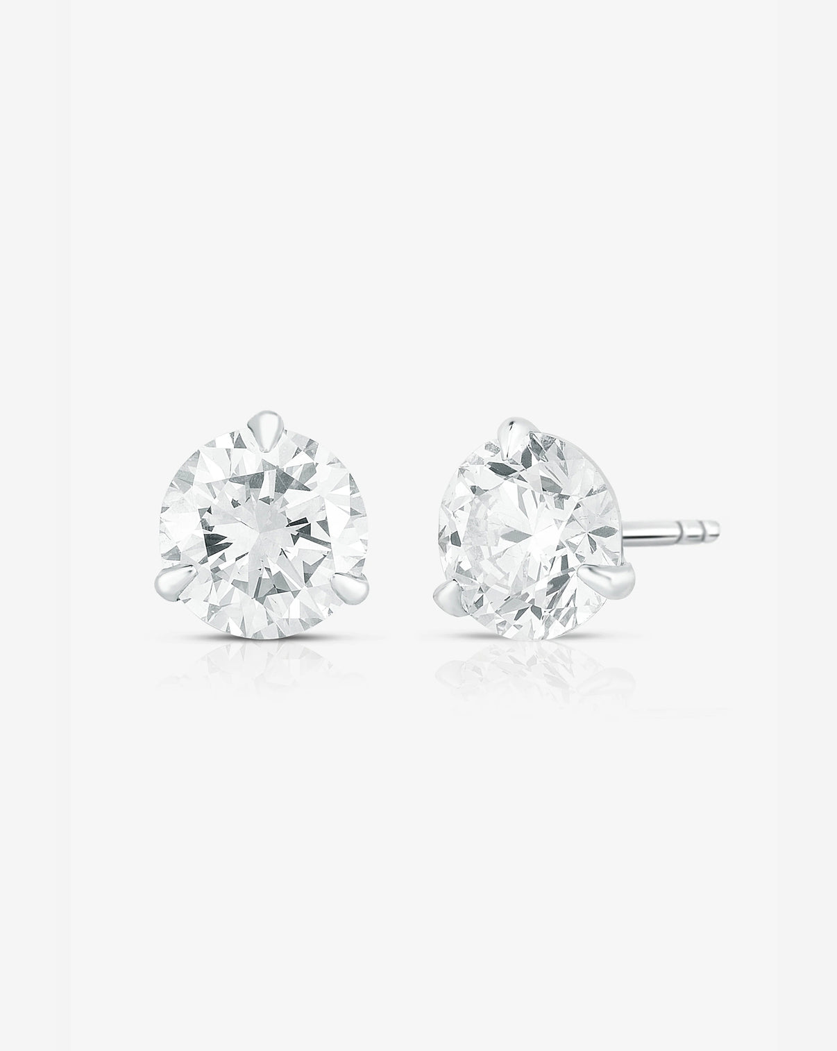 3 carat total classic diamond studs GLOBAL
