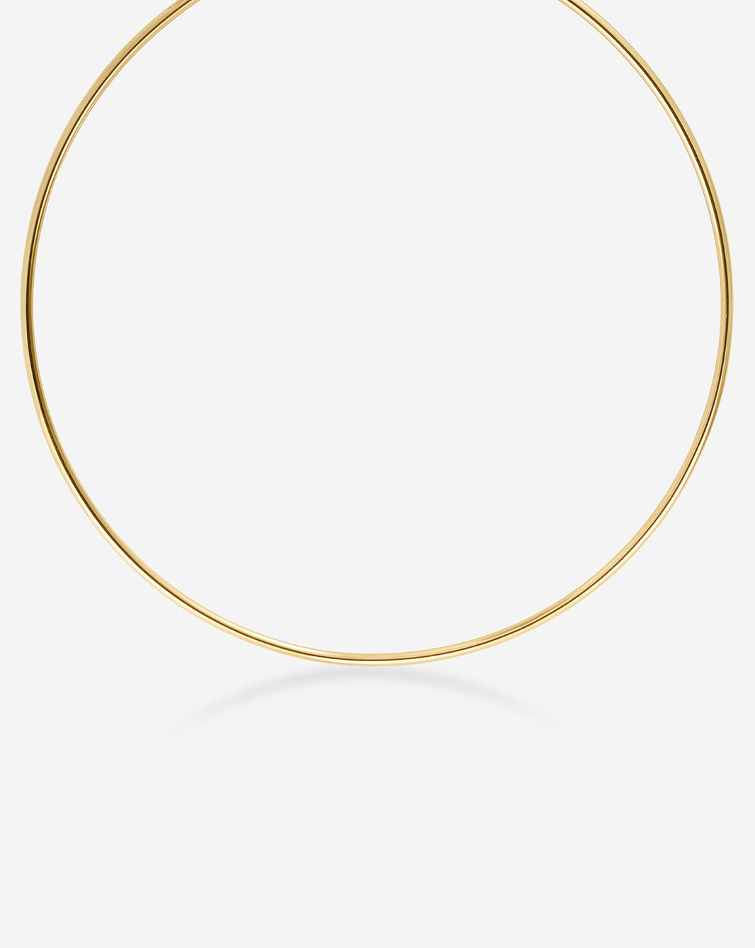 14k yellow gold collar necklace with structured design, front view on white background