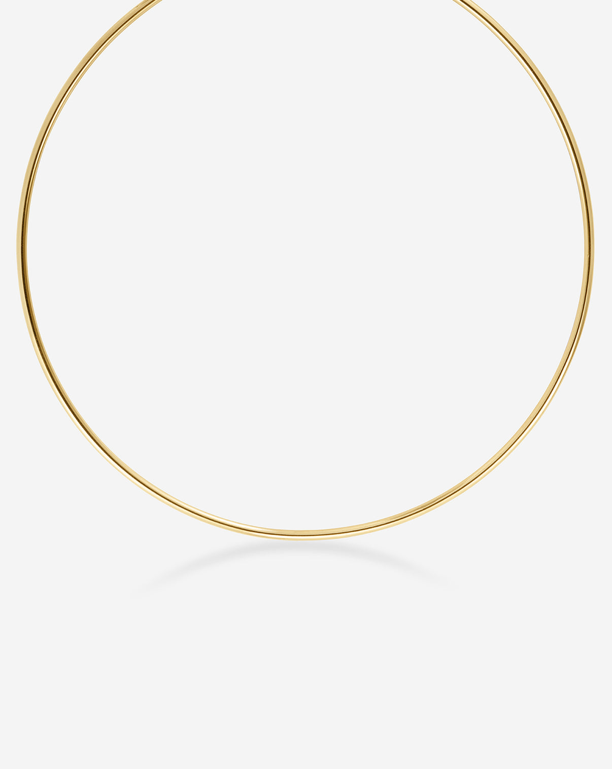 14k yellow gold collar necklace with structured design, front view on white background