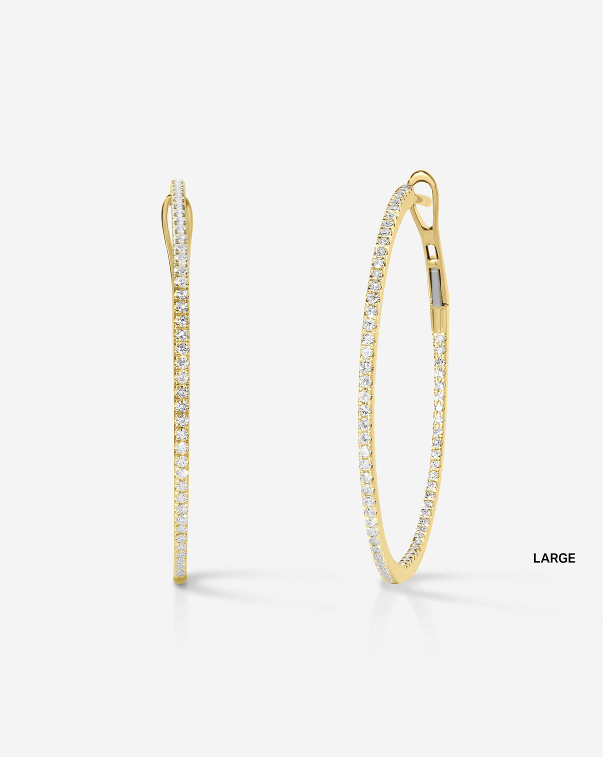 Ring Concierge Earrings 14k Yellow Gold Large Diamond Hoops