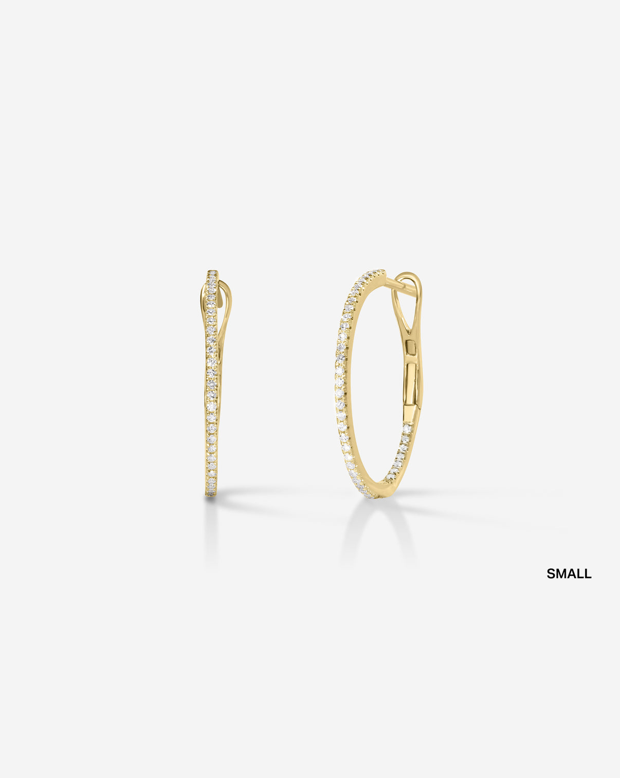 Ring Concierge Earrings 14k Yellow Gold Small Diamond Hoops