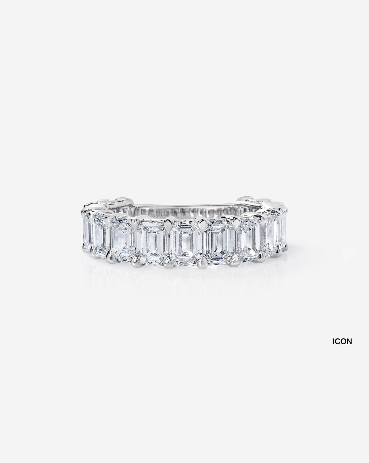 Emerald 3/4 Diamond Band Platinum Legacy