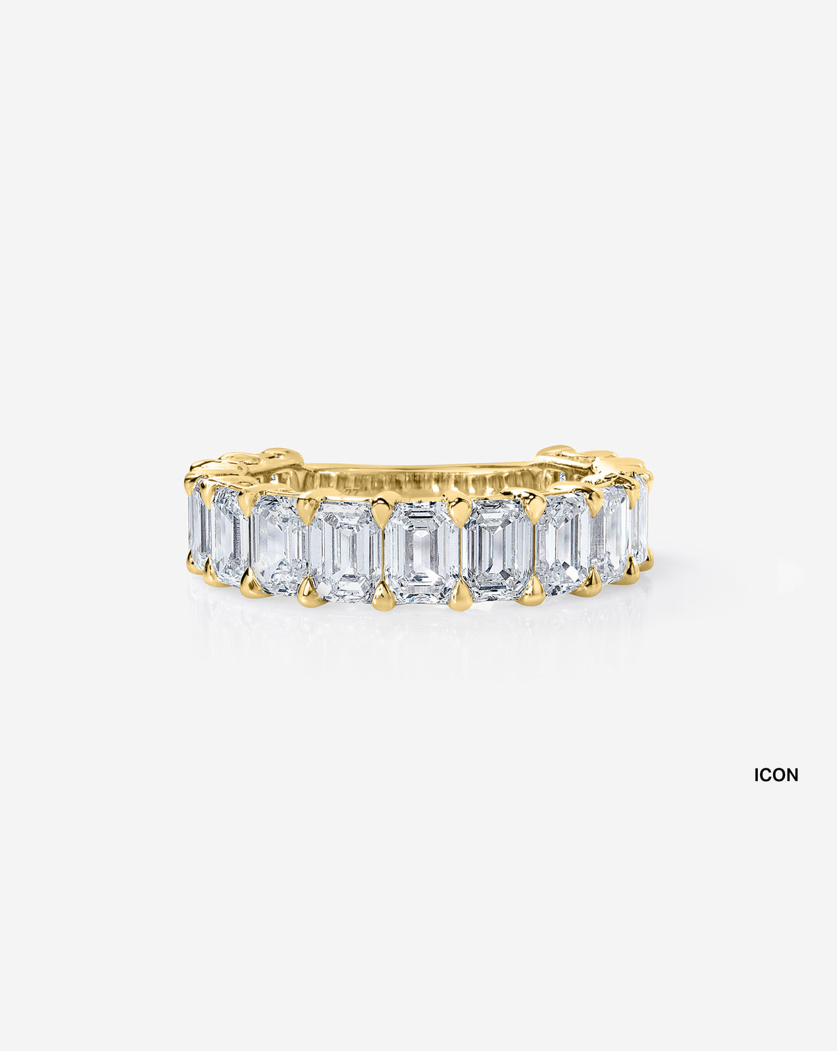 Emerald 3/4 Diamond Band 14k Yellow Gold Legacy